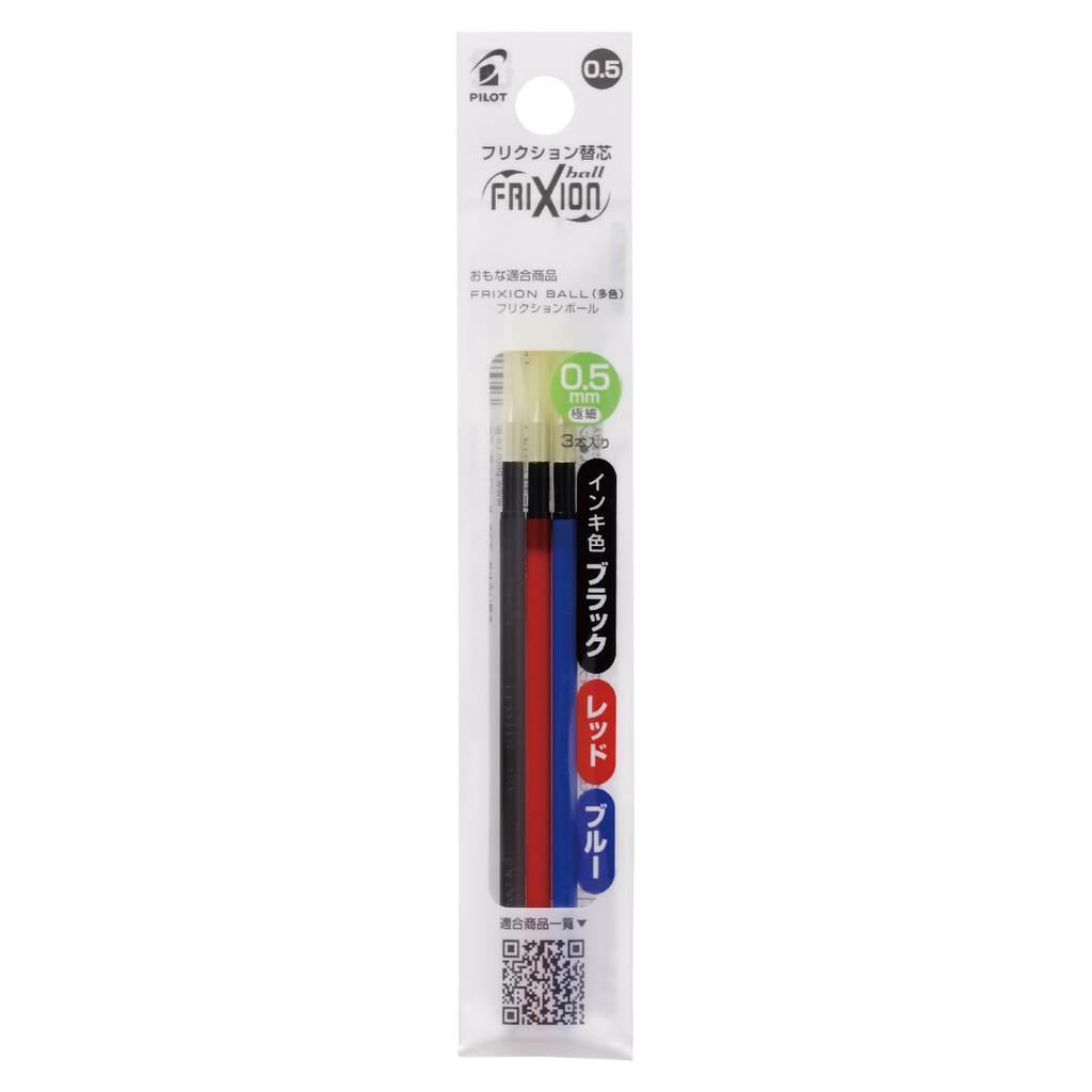 Pilot Frixion Ball Slim Ballpoint Pen Refills 3 10 Packs Multi-Color LFBTRF, 0.5mm, Colors, (LFBTRF300EF30C)