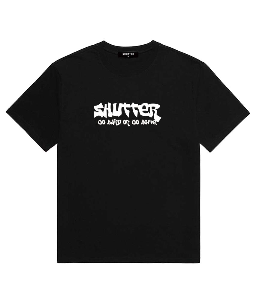SHIRTER Футболка с коротким рукавом с логотипом в стиле граффити (Ss003) черный
