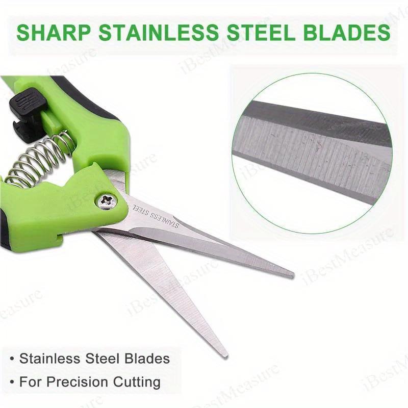 6,5-дюймовые садовые ножницы, ручной секатор, ножницы для обрезки с прямыми локтями, лезвия из нержавеющей стали для растений