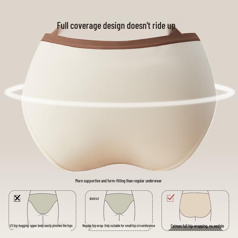 Maoren Women's Seamless Mid-Waist Underwear