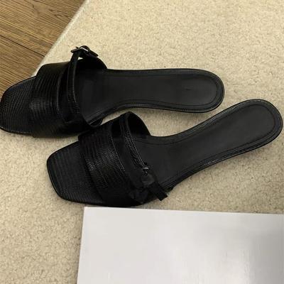 Версия из овчины~ Французские нишевые конические тапочки с кошачьей мордочкой и однословные тапочки для женской уличной носки 2025 лето новые модные крутые тапочки