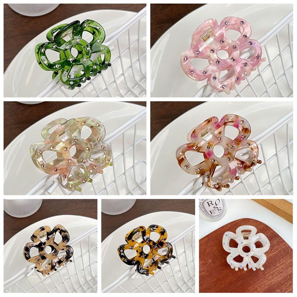 Hairpin Hollow Flower Hair Claws Headwear Hair Grab Cute Acetate Hair Clip Streetwear