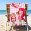 1pc Princess Strawberry10 Beach Towel, Beach and Seaside Swimming Pool Equipment, Fashion Pattern, Rectangular, Travel Essentials