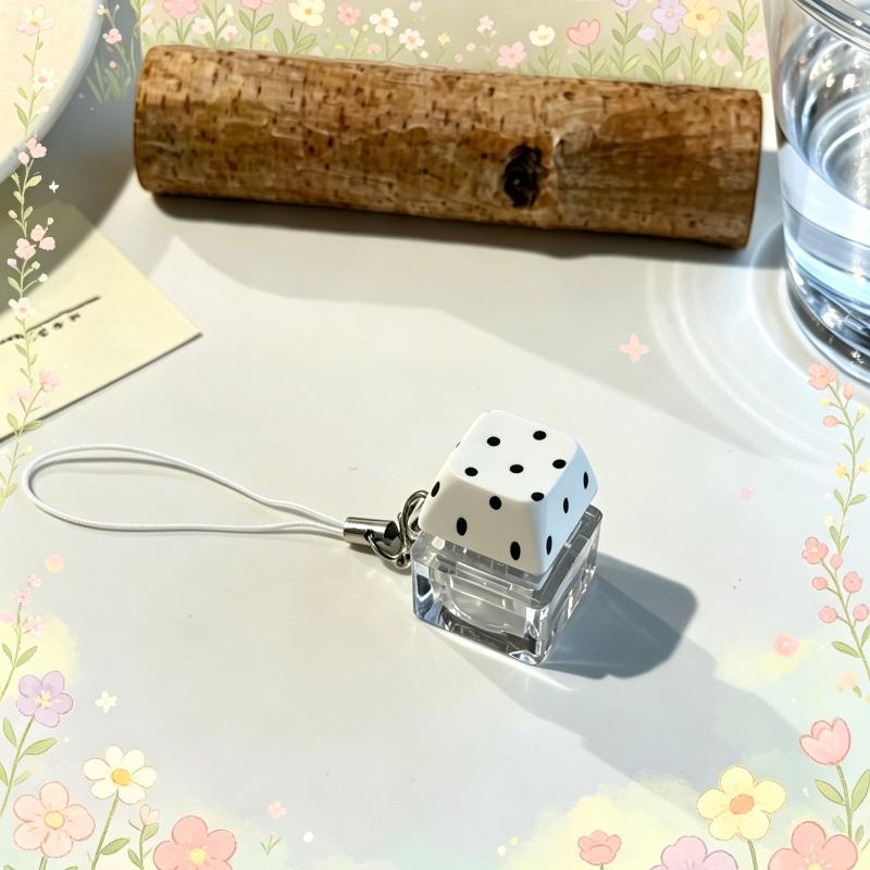 Stress Relief Fidget Keychain Cute Star Print Keyboard Shaped Portable Sensory Toy for School Backpack Pendants