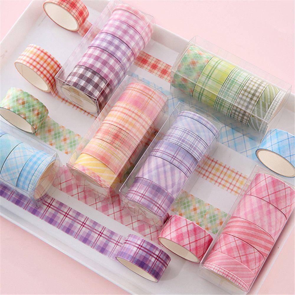 6 Rolls/box DIY Diary Kawaii Decorative Ribbons Sticker Adhesive Masking Tape Washi Tape Set