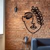 Металлическое настенное искусство, дизайн лица, фигурка, современный и стильный металлический настенный декор для спальни, шикарный домашний декор, отличная идея для подарка