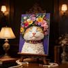 Набор для рисования жемчугом своими руками «Цветы и кошки» Декор для дома Ручная работа Липкий бриллиант Креативный холст Жемчужная живопись Поделки Идеальный подарок