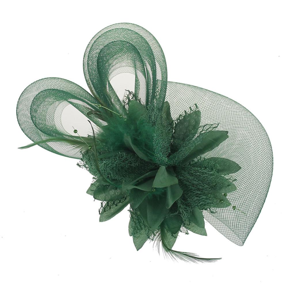 Bridal Jewelry Elegant Flower Women Stylish Hair Ornament Feather Headband Shimmer Headdress