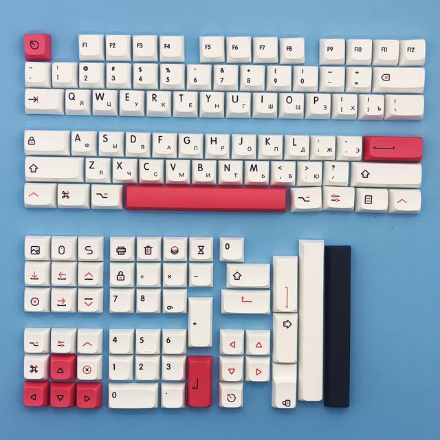 MAIMOOO Русская раскладка Колпачки для клавиш Колпачки PBT Профиль XDA Сублимация Для Ikbc Cherry MX 108/104/87/61/96 клавиш Механическая клавиатура