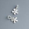 Подвеска-цветок из стерлингового серебра 925 пробы для браслета или ожерелья из бисерного шнура DIY