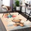 1pc Teddy Bear Balloons Chair Mat - Anime Cartoon Design, Non-Slip Carpet for Office Chairs, Suitable for All Seasons, Perfect Gift for Holidays and H