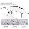 Pure Titanium Myopia Glasses: Men's Casual Business Fashion Frames with Vacuum IP Plating