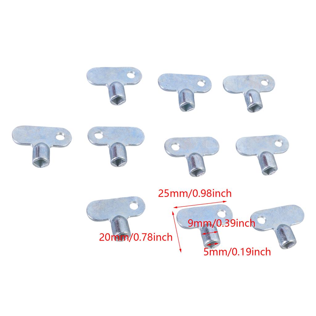 10 шт. Кран для воды радиатора, сантехнический ключ для стравливания воздуха, инструмент-ключ для радиатора, ключ для выпускного клапана радиатора для стандартных отопительных клапанов