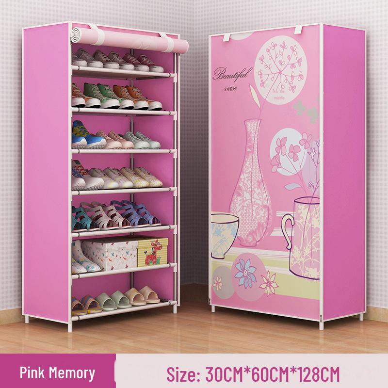 Multi-layer Shoe Rack for Home, Door, or Dorm Storage - Dustproof and Space-saving Shoe Organizer.