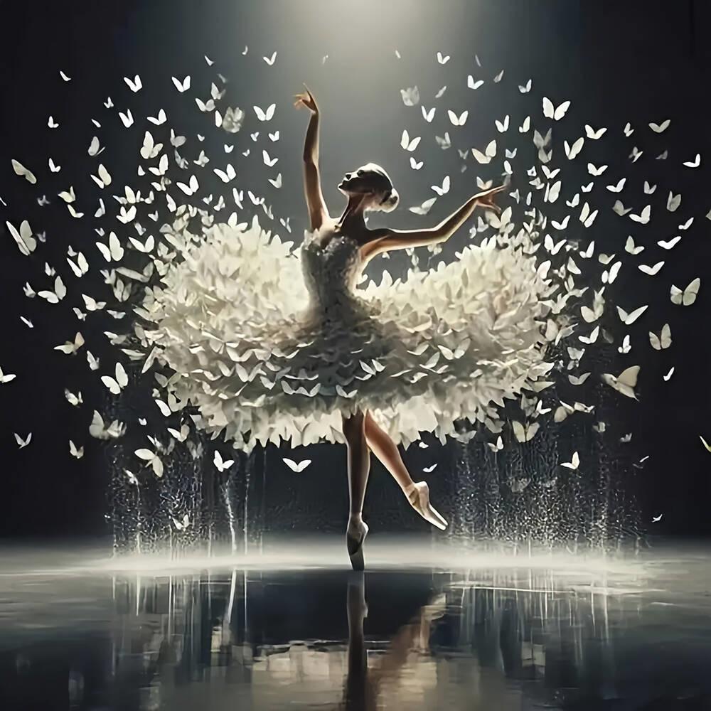 Сделай сам 5D Алмазная мозаика Картина Балерина Полная выкладка Вышивка Набор для творчества Бабочка Арт Портрет Рукоделие Вышивка крестом Декор Подарок