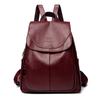 Новая версия мягкого кожаного женского рюкзака для женщин, новый стиль, чистый мягкий кожаный рюкзак большой вместимости, школьный ранец для студентов, женская сумка