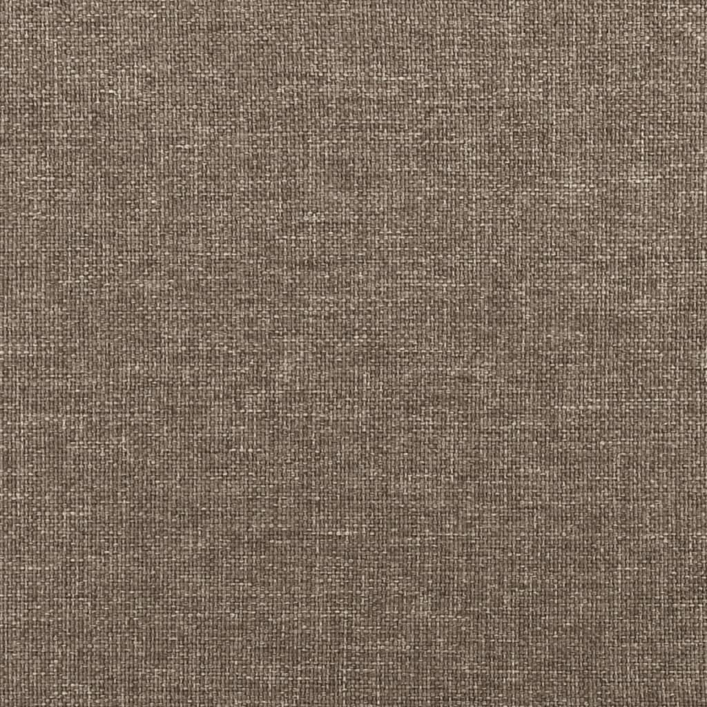 Vidaxl Łóżko Kontynentalne Z Materacem, Taupe, 120X190 Cm, Tkanina