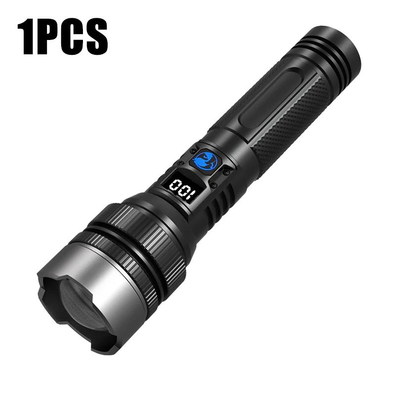 2000LM Powerful LED Flashlight Built in 18650 Battery USB Rechargeable Hand light Waterproof Zoom Torch for Camping Work Light