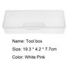 Storage Box Transparent Multifunctional Plastic Nail Storage Organizer Case for Cosmetic