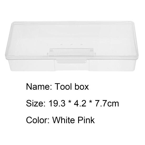 Storage Box Transparent Multifunctional Plastic Nail Storage Organizer Case for Cosmetic