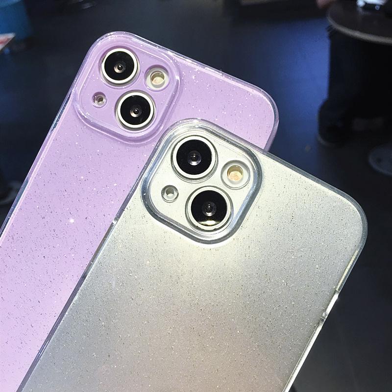 Прозрачный чехол для телефона с ледяным кристаллом и блестками для Iphone 13 12 11 Pro Max Xr Xs X 11 13 Pro, защита объектива, противоударная прозрачная задняя крышка