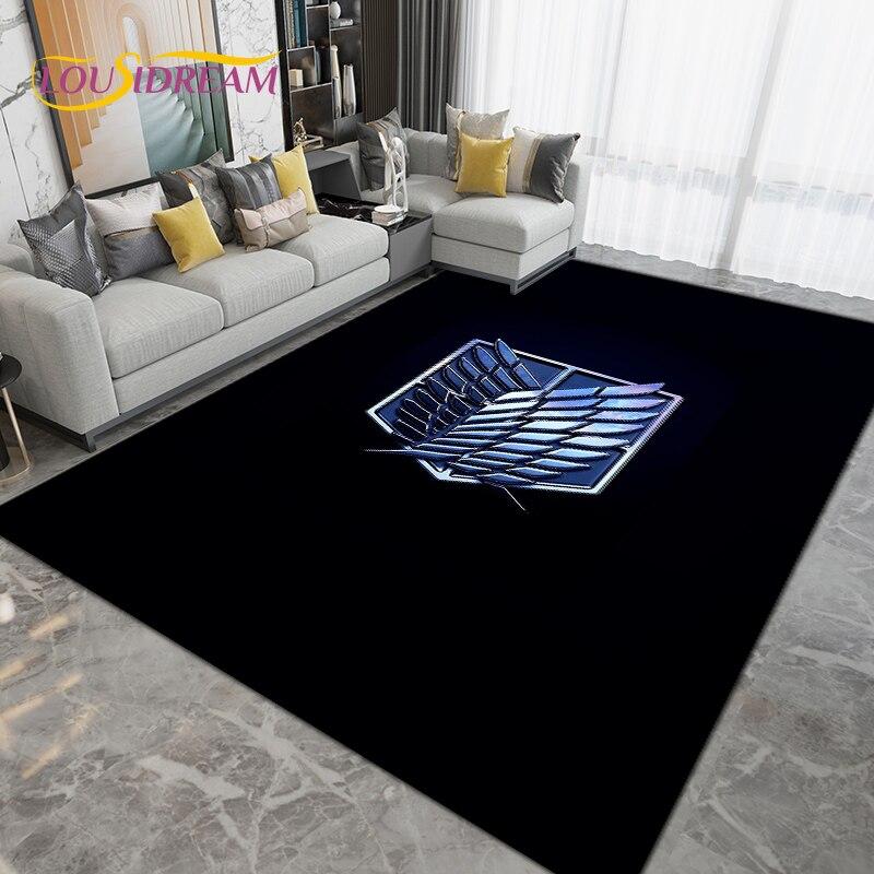 Большой коврик с рисунком аниме «Атака Титанов», коврик для гостиной, спальни, кухонный коврик для ванной комнаты, нескользящий напольный коврик в подарок