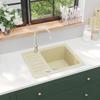 Granite Kitchen Sink - VIDAXL - Single Bowl - Beige - Reversible - Heat and Scratch Resistant