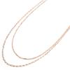 Simple Long Necklace Chain In Pink Popular for Women [Accessories Salt] 2-strand Gold, Hypoallergenic, Nickel-free,