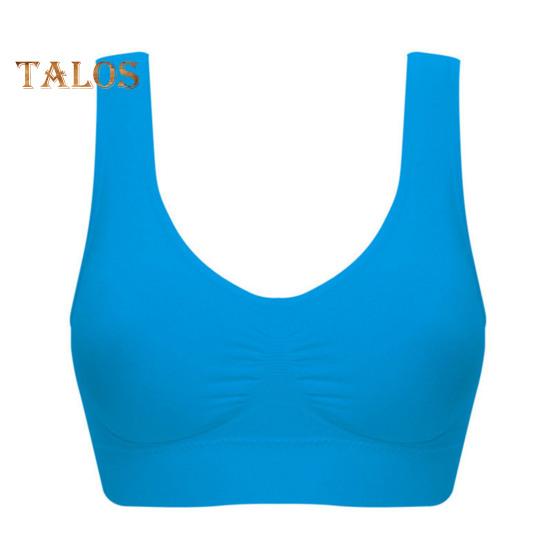 Бесшовные спортивные бюстгальтеры для женщин, большой размер, беспроводной бюстгальтер, майка со съемными подушечками, эластичный бюстгальтер для йоги