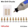 10Pcs 4.8mm Shank Mini Drill Chucks 0.5mm-3.2mm Chuck Adapter Durable Power Rotary Tool  For Dremel