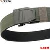 Новый мужской ремень для поездок на работу с автоматической пряжкой из нейлона, универсальный двухслойный толстый ремень для отдыха на природе