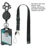 Card Cover Heavy Duty Retractable Badge Reel ID Badge Holder with Anti-lost Breakaway Lanyard Retractable Key Chain Carabiner Hard Shell Card Sleeve