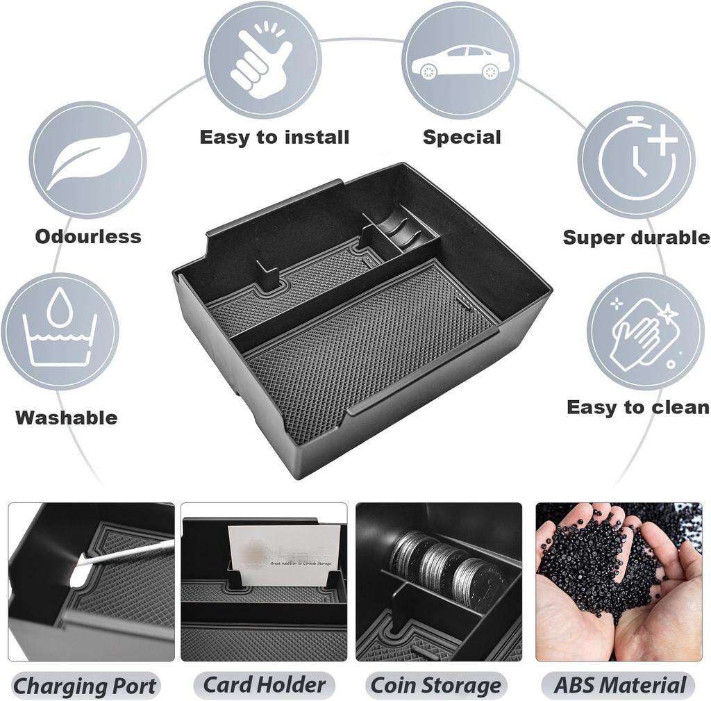 Sixthsmoy Для Kia K4 2025 Органайзер для хранения в центральной консоли Подлокотник Полка для хранения Аксессуары для интерьера Бокс для автомобиля в центральной консоли