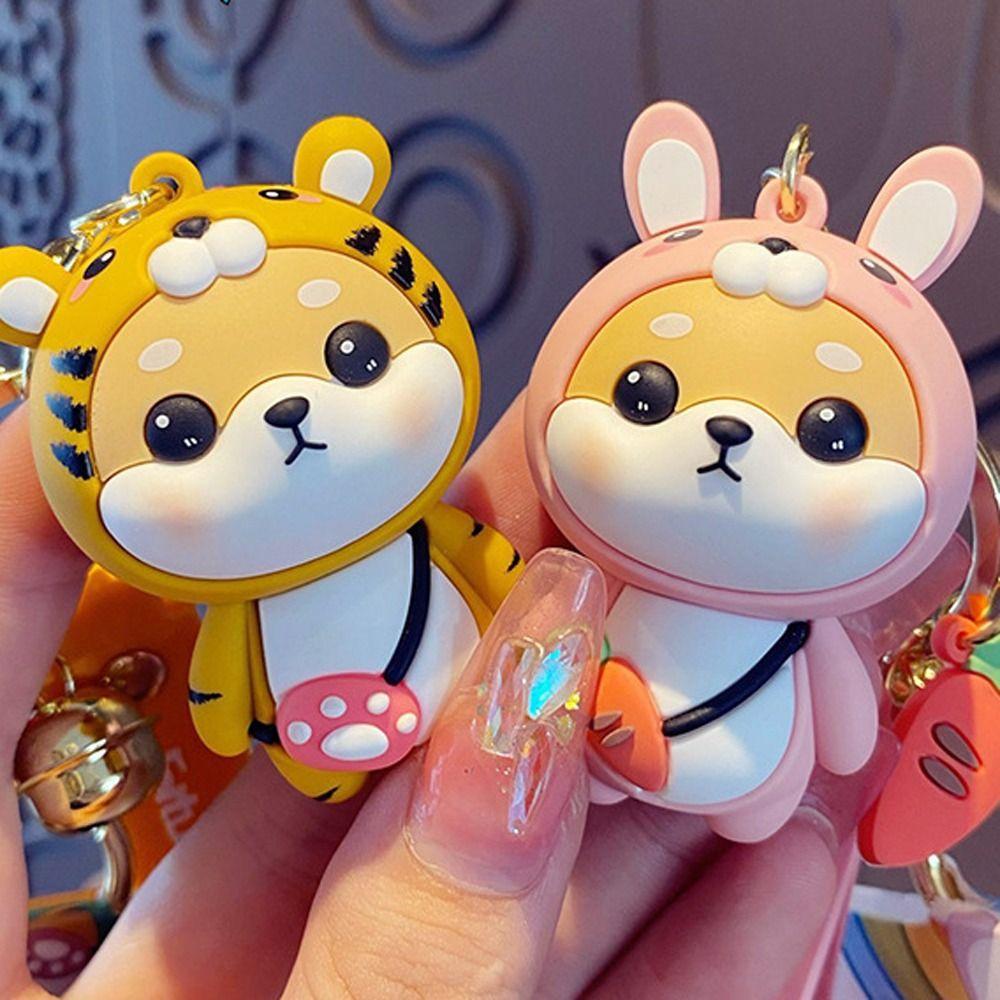 Милый брелок для ключей Шиба-ину Двенадцать китайских знаков зодиака Шиба-ину Брелок подвесной аксессуар