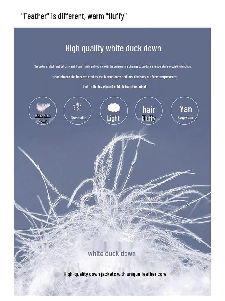 Женский пуховик средней длины из пуха белой утки 2025: Высококачественное приталенное теплое пальто с капюшоном для мам среднего возраста
