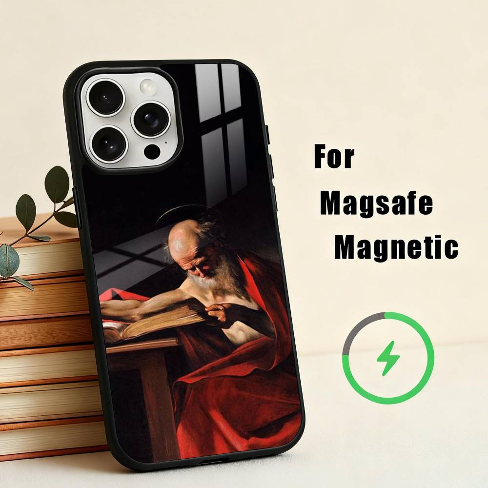 C-Караваджо-O P-Картина-G Чехол для телефона для iPhone 17,16,15,14,13,12,Plus,Pro,Max для Magsafe Магнитная беспроводная зарядка