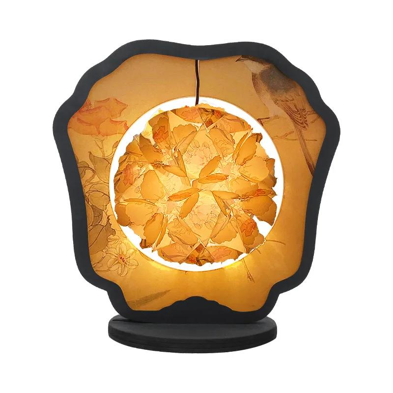 Креативный подарок DIY Бумажное искусство Лампа Прикроватное украшение 3D Трехмерная Бумажная светотень Бумажная резьба Лампа Ночник