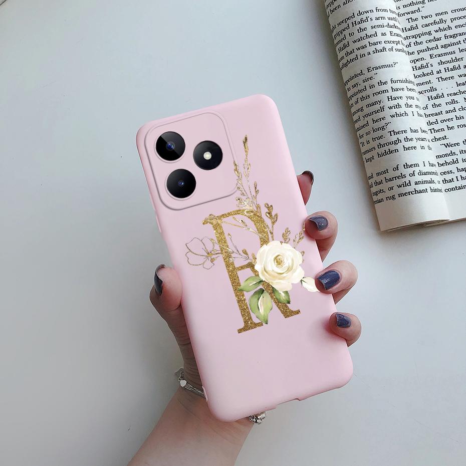 Для Realme C53 Чехол RealmeC53 Покрытие Мягкий Силикон Милые Буквы Чехол для Телефона Для Realme C53 2023 RMX3760 C 53 Narzo N53 Funda Capa