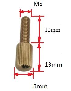Латунный винт с накатанной головкой M3 M4 M5 x 6 8 10 12 16 20 мм