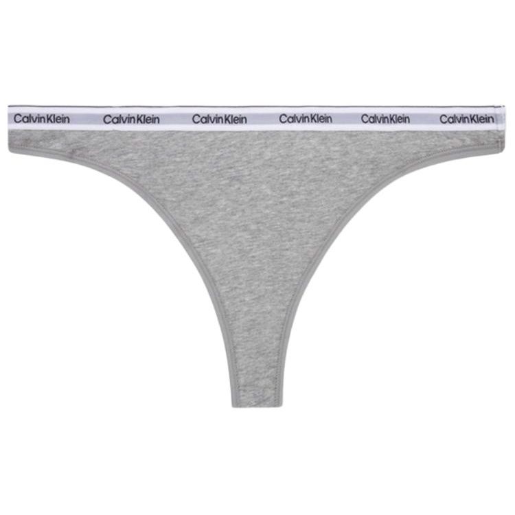 Calvin Klein Color Block Letter Jacquard Comfortable Low Rise Underwear Women Underwear Coconut-Green Gray QD5043-P7A