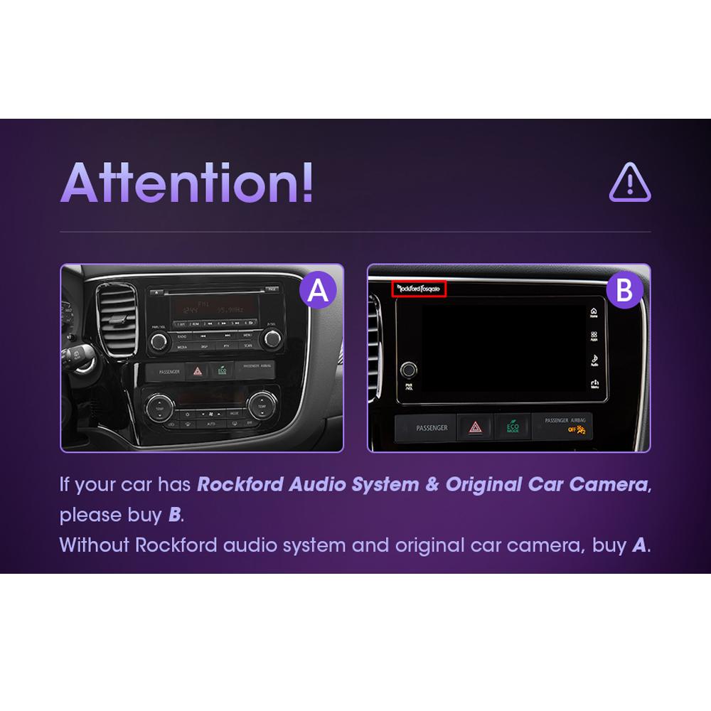 Мультимедийный видеоплеер на базе Android для Mitsubishi Outlander 2012-2018 с кнопкой Carplay WiFi BT 2 Din 2 + 32 ГБ