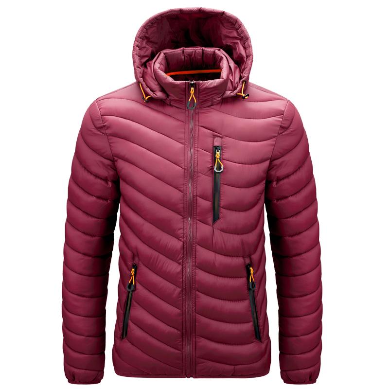 2023 Men New Warm Waterproof Parkas Jacket Coat Mens Hooded Casual and Lightweight Cotton Jacket Outwear Detachable Hat Outfits Parkas Coat Male