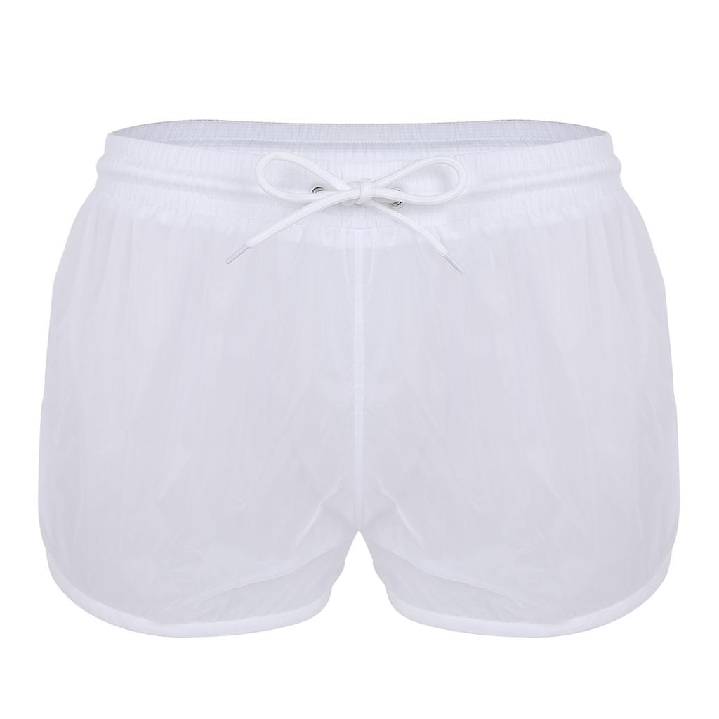 Men's See Through Elastic Swimming Trunks Board Shorts Male Underwear