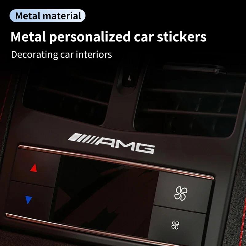 3D Metal Car Emblem Letter Decorative Stickers Badge Decal For Mercedes Benz AMG W204 W205 W203 W211 W201 W210 GLE GLC GLS CLA CQP9