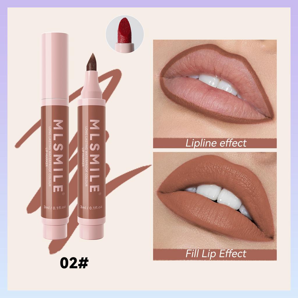 Lipstick Pencil Waterproof Sexy Red Nude Purple Matte Tint Lipstick Lasting Lip Liner Pen Longlasting Makeup Cosmetic