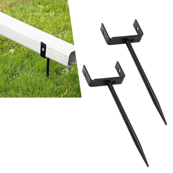 2Pcs Rainwater Downspout Construction Rustproof Weather-Resistant Brackets Stable Support Durable Easy Installation Downpipe Stand