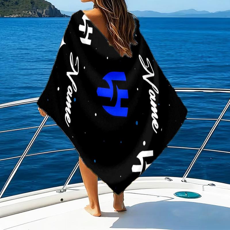 Custom Name Al Hilal Logo Microfiber Beach Towel Super Soft & Absorbent for Bath, Beach, Travel  Bath Time Accessory, Fan gifts