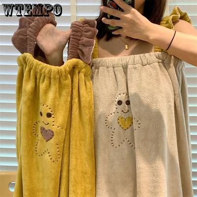 Банное полотенце больших размеров. Можно носить банное полотенце. Женская водопоглощающая банная юбка. Коралловый бархатный халат.