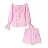 European and American style, wholesale women's clothing, fashionable and versatile temperament design, top + shorts two-piece set