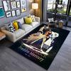 Pop Culture Area Rug, Freddie Mercury King of Rock 1946 1991 Collage Poster, Man Cave Decor, Non-Slip Mat